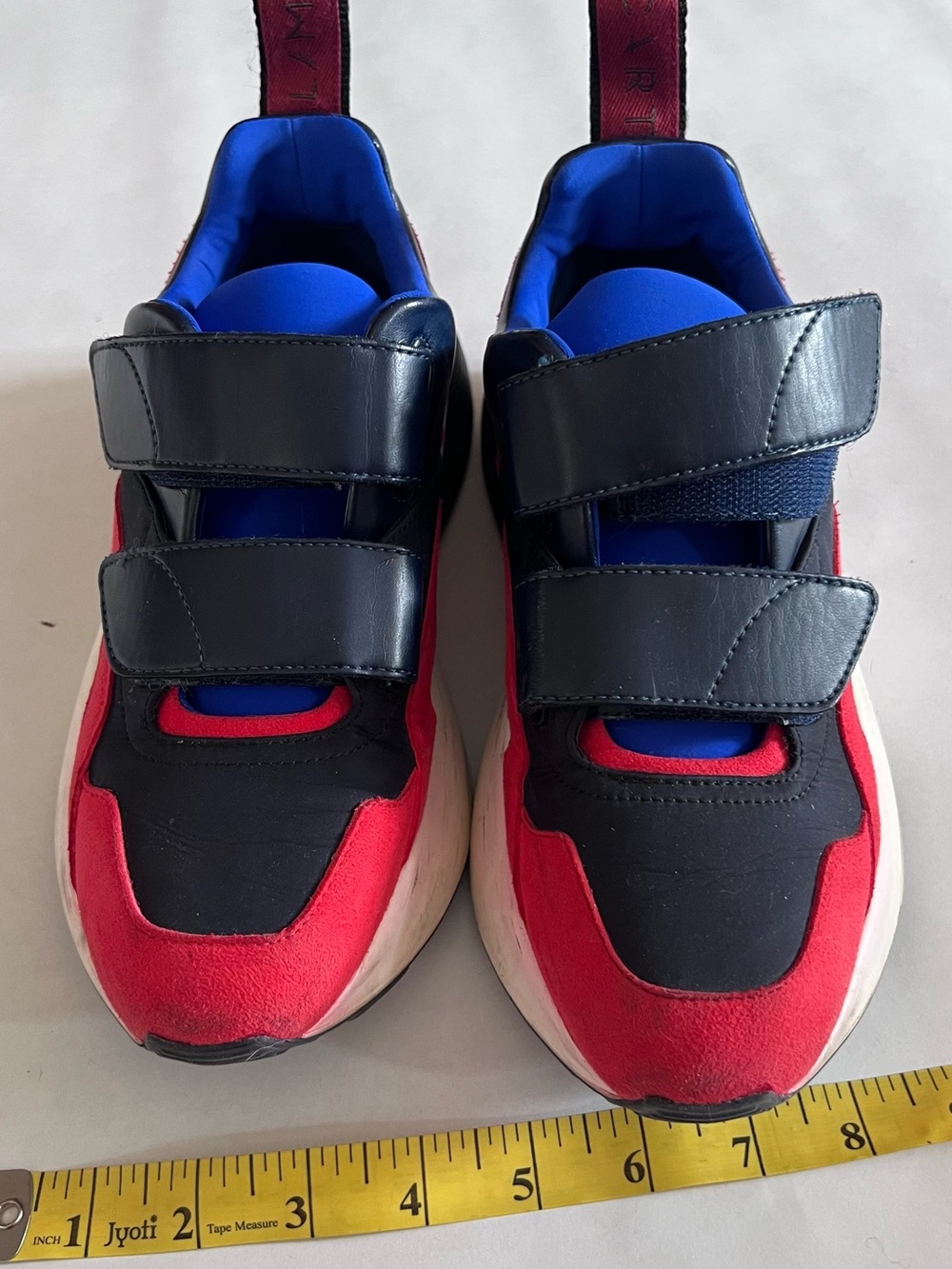 Stella McCartney Red Black and Blue Velcro Sneakers